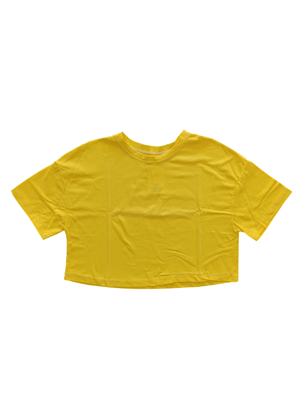 T-SHIRT CROP GIALLA