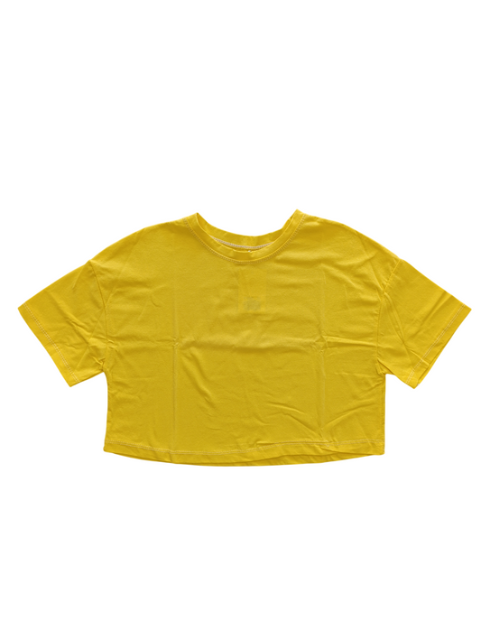 T-SHIRT CROP GIALLA