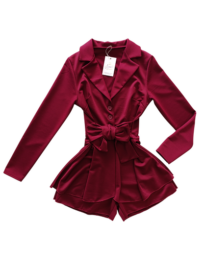 ABITO PANTALONCINO BORDEAUX