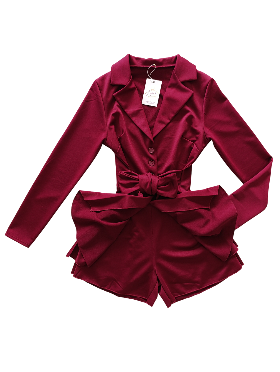 ABITO PANTALONCINO BORDEAUX